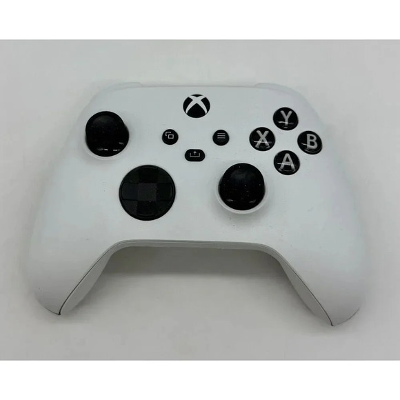 Microsoft Wireless Controller for Xbox X/S Robot White Rubber Back Grips NO BOX - Picture 1 of 7